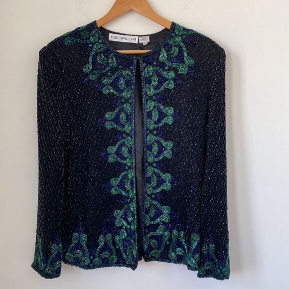 Vintage Silk Beaded Open Top - Picture 4 of 17